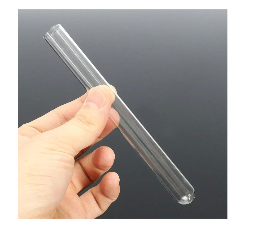 clear test tube with smooth surface 