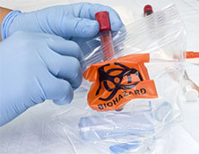 embalaje de muestras para Transporte: Riesgo biológico bolsas de muestras